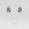 The Nadine earring, seaglass and seafoam - gold